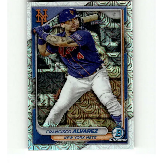 2024 Bowman Mega Box Mojo Refractor #75 Francisco Alvarez NM-MT New York Mets Baseball Card - Baseball Card