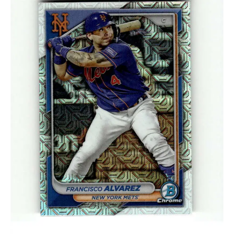 2024 Bowman Mega Box Mojo Refractor #75 Francisco Alvarez NM-MT New York Mets Baseball Card - Baseball Card Single