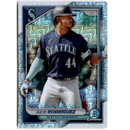 2024 Bowman Mega Box Mojo Refractor #90 Julio Rodriguez NM-MT Seattle Mariners Baseball Card