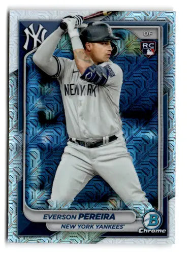 Everson Pereira baseball card from 2024 Bowman Mega Box Mojo Refractor NM-MT RC