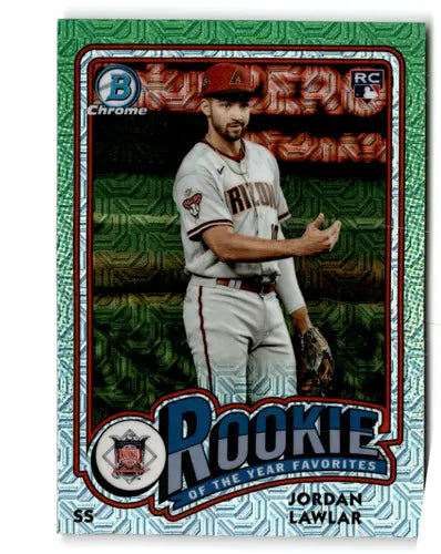 Jordan Lawlar baseball card from 2024 Bowman Mega Box Mojo Rookie of the Year