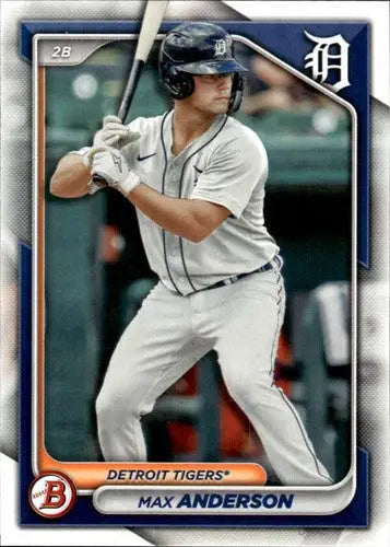 Original gloss Bowman Prospects Max Anderson baseball card Tigers ID 70709