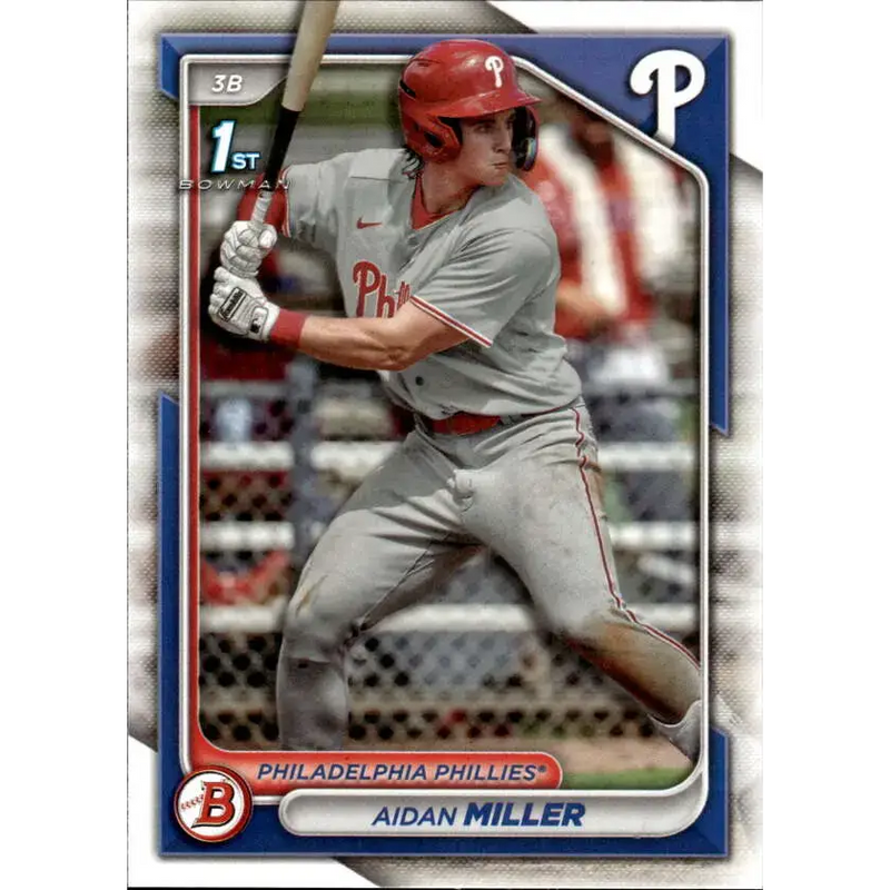 2024 Bowman Prospects #BP-27 Aidan Miller NM-MT Philadelphia Phillies Baseball Card - Baseball Card Single