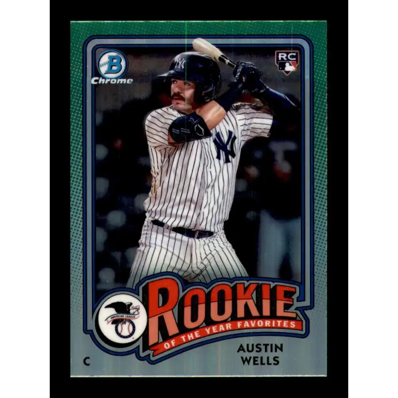 2024 Bowman Rookie of the Year Favorites Refractor #ROY-2 Austin Wells NM-MT New York Yankees Baseball Card - Baseball