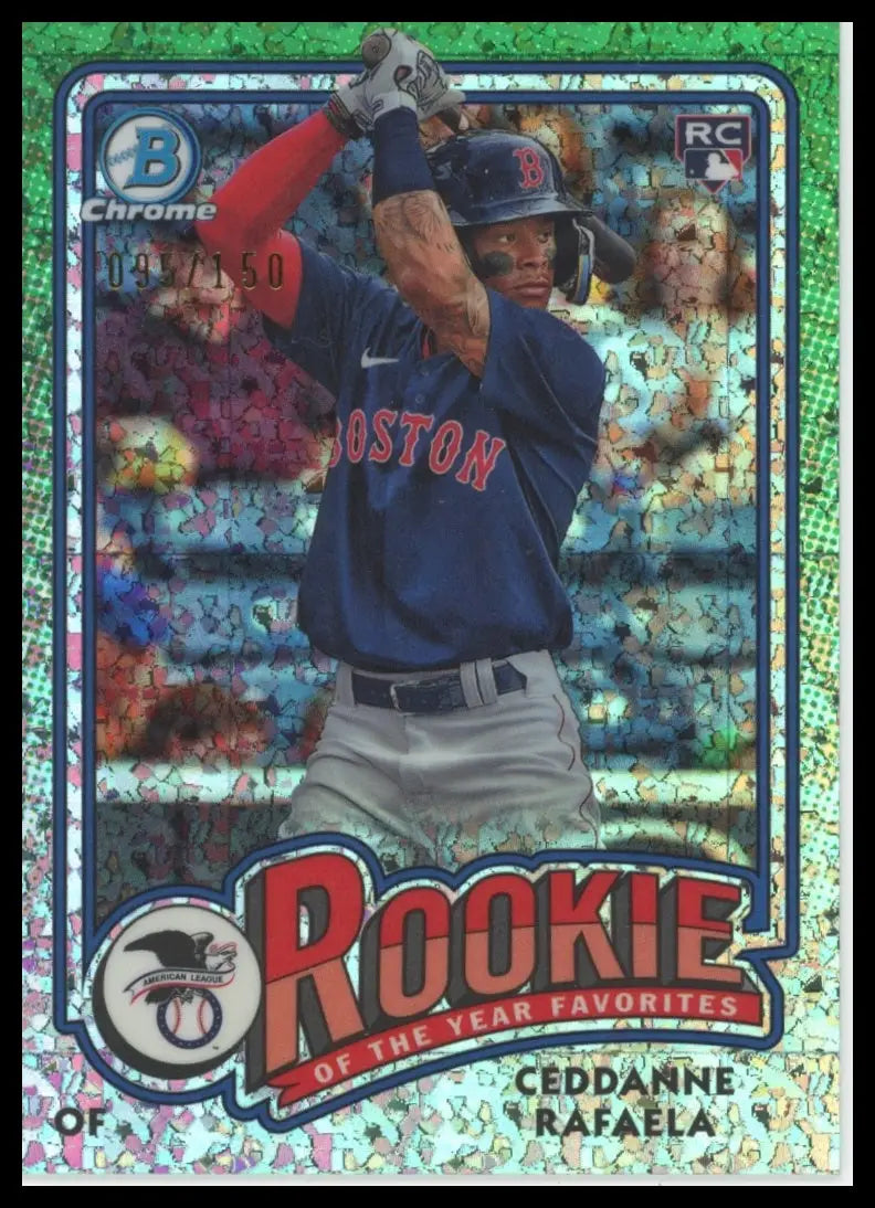 2024 Bowman - Rookie Year Favorites Mini-Diamond Ceddanne Rafaela ROY-5 /150 NM - Baseball Card Single