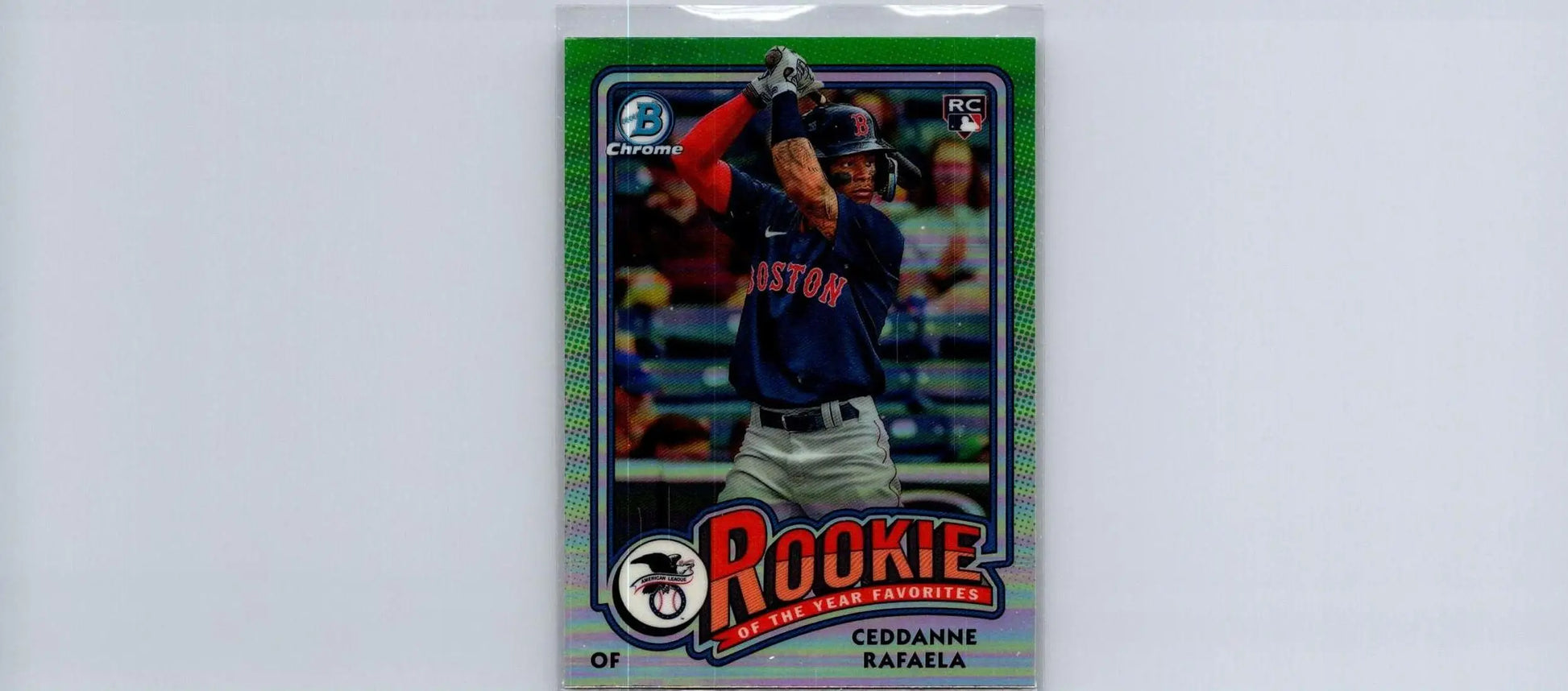 Ceddanne Rafaela rookie card from 2024 Bowman Year Favorites product