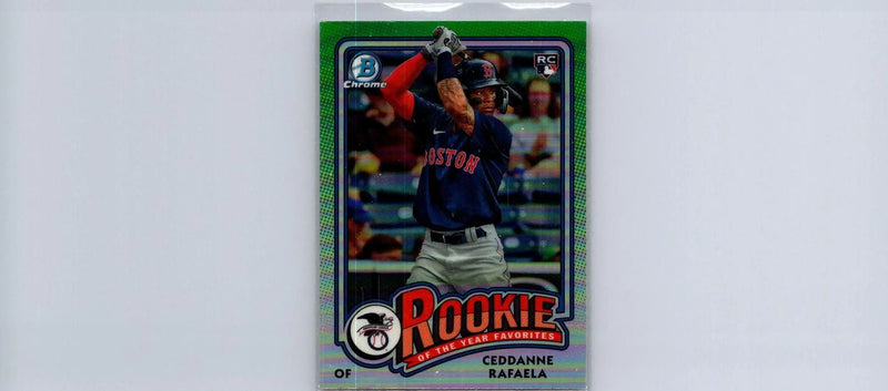 Ceddanne Rafaela rookie card from 2024 Bowman Year Favorites product