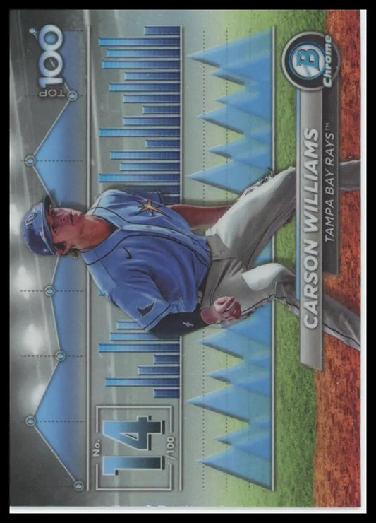 2024 Bowman - Bowman Scouts’ Top 100 Carson Williams BTP-14 Tampa Bay Rays NM - Baseball Card Single