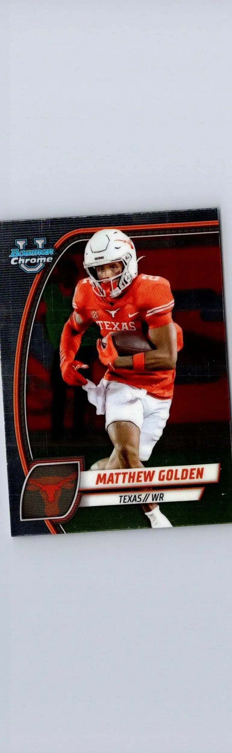 Matthew Golden football card from 2024 Bowman University Chrome collection