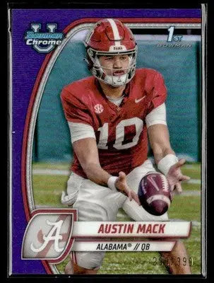 2024 Bowman University Chrome #87 Austin Mack Purple Refractor #/399 - Baseball Card Single