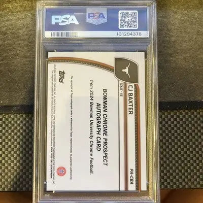2024 Bowman University Chrome CJ Baxter auto /150 PSA 9 - Baseball Card Single