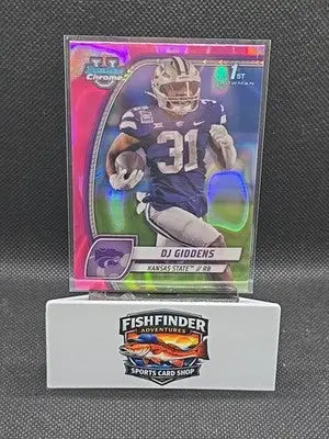 2024 Bowman University Chrome - DJ Giddens #33 Pink Lava Refractor (RC) - Football Card Single