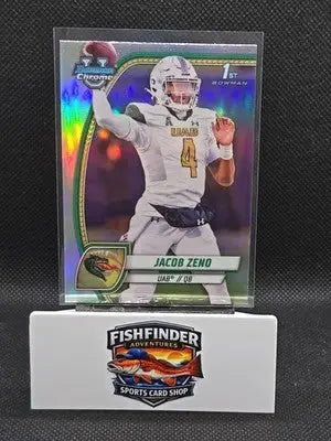 2024 Bowman University Chrome - Jacob Zeno #83 Refractor (RC) - Football Card Single