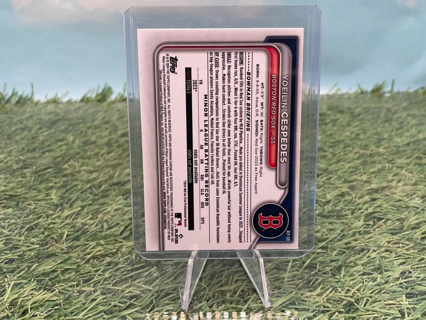 2024 Bowman -Yoeilin Cespedes- 1st Chrome -BCP-139 Red Sox - Baseball Card Single
