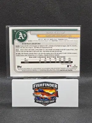 2024 Bowman - Zack Gelof #14 Chrome Mojo Refractor (RC) - Baseball Card Single