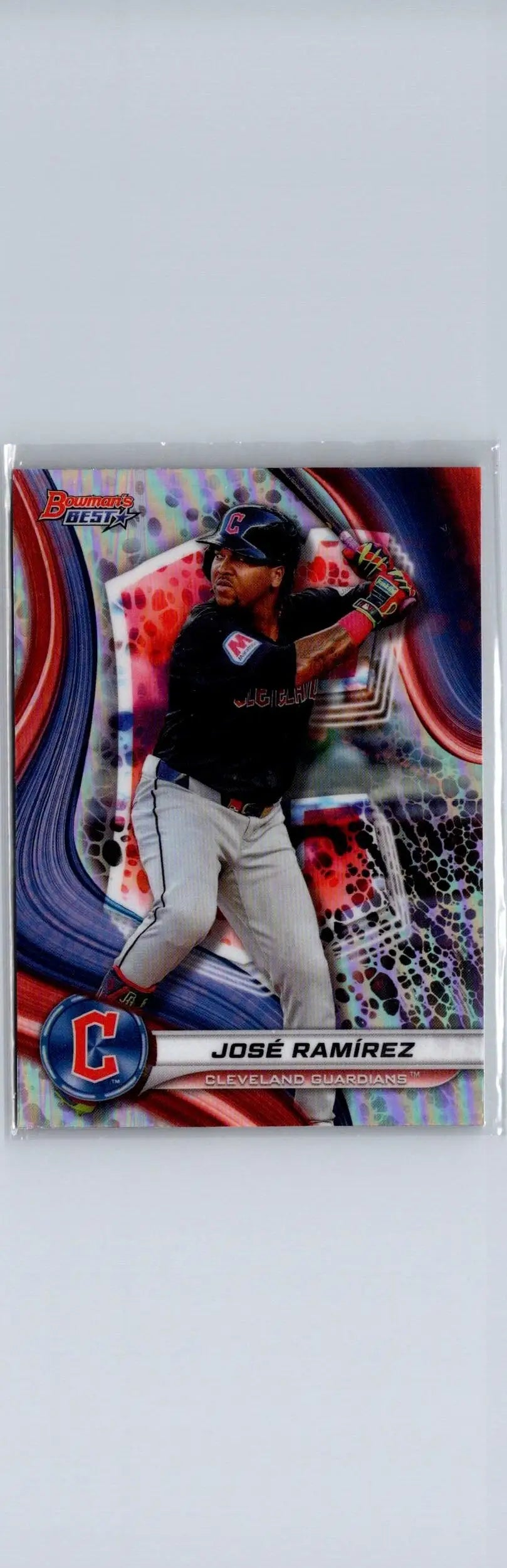 2024 Bowman’s Best José Ramírez baseball card front view for collector’s display