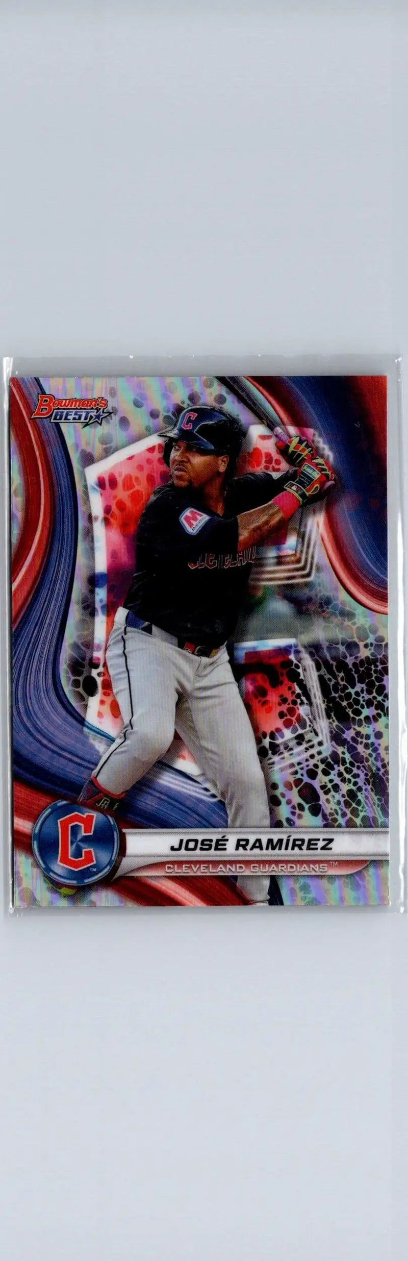 2024 Bowman’s Best José Ramírez baseball card front view for collector’s display