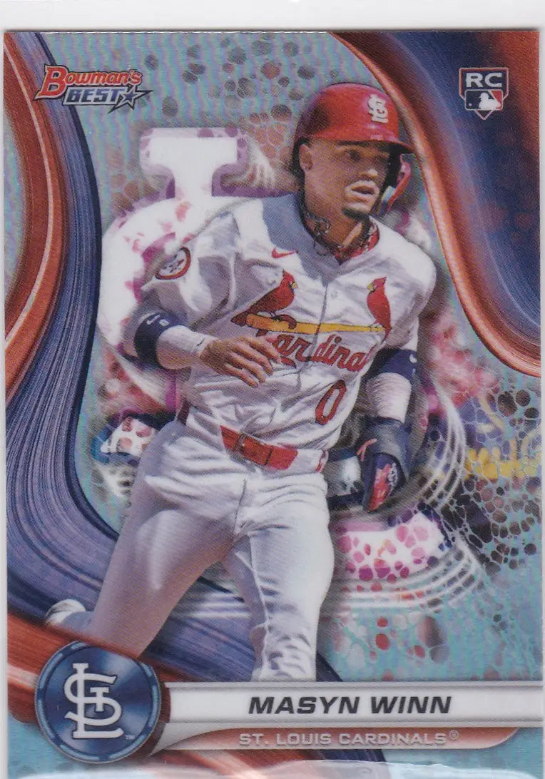 2024 Bowmans Best Masyn Winn RC Refractor St Louis Cardinals baseball card