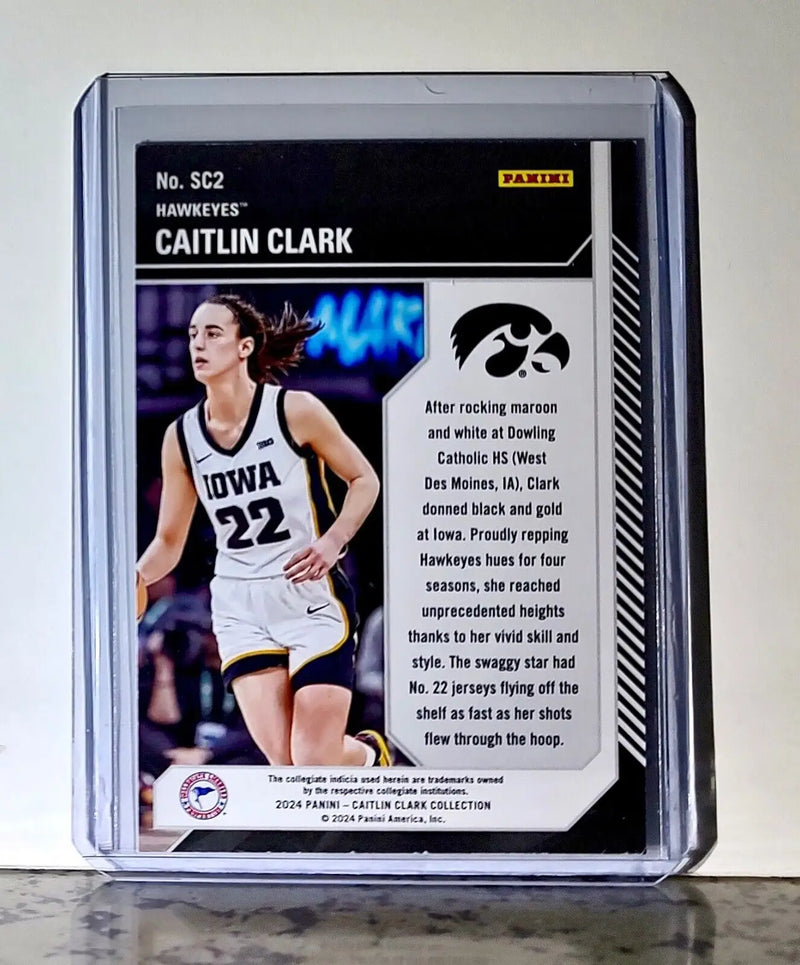 2024 Caitlin Clark Panini Contenders #SC2 School Colors Basketball Card Hawkeyes