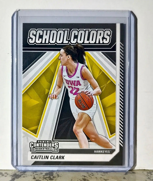 2024 Caitlin Clark Panini Contenders #SC4 School Colors Basketball Card Hawkeyes