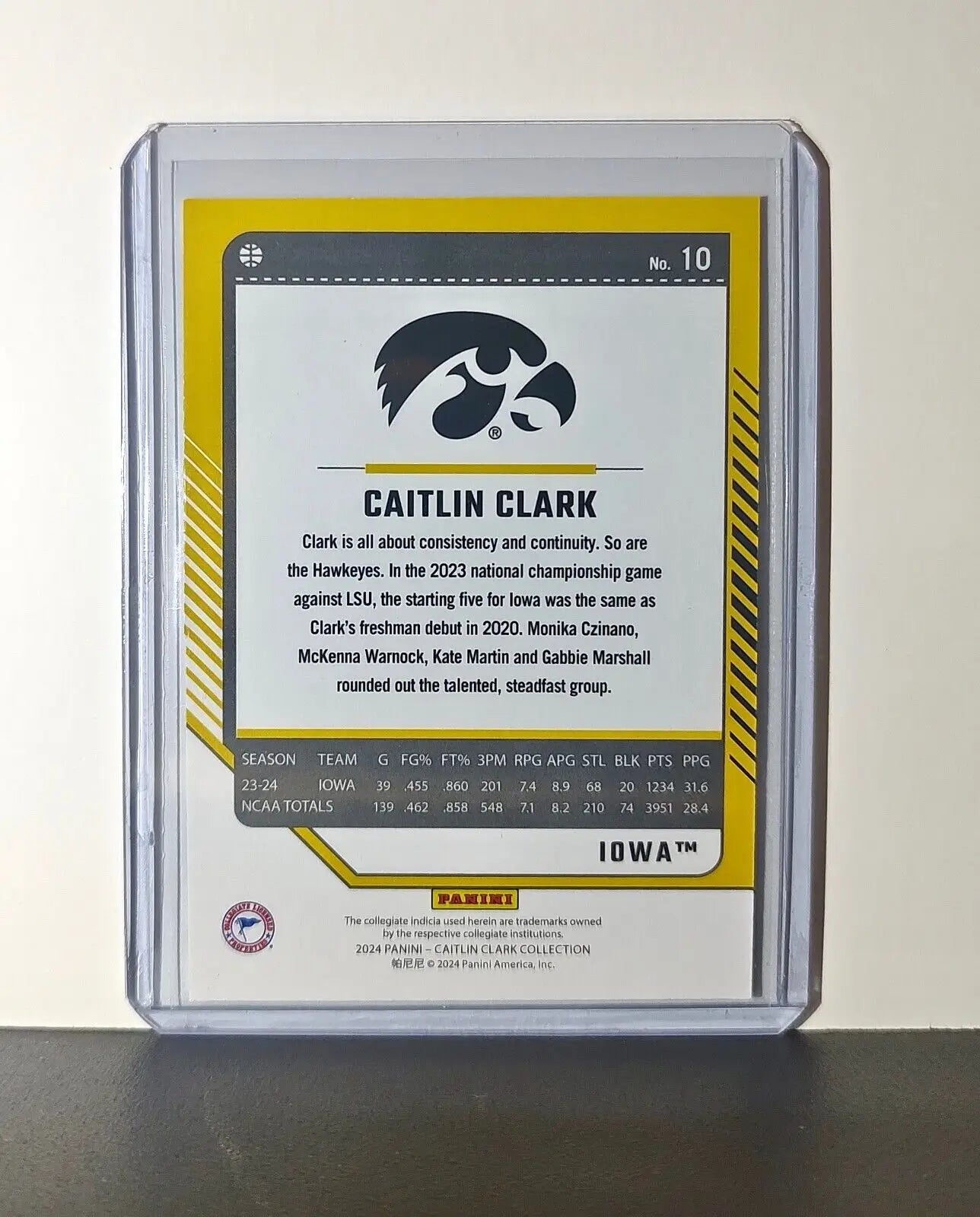 2024 Caitlin Clark Panini Donruss #10 Basketball Card Iowa Hawkeyes - Basketball Card Single