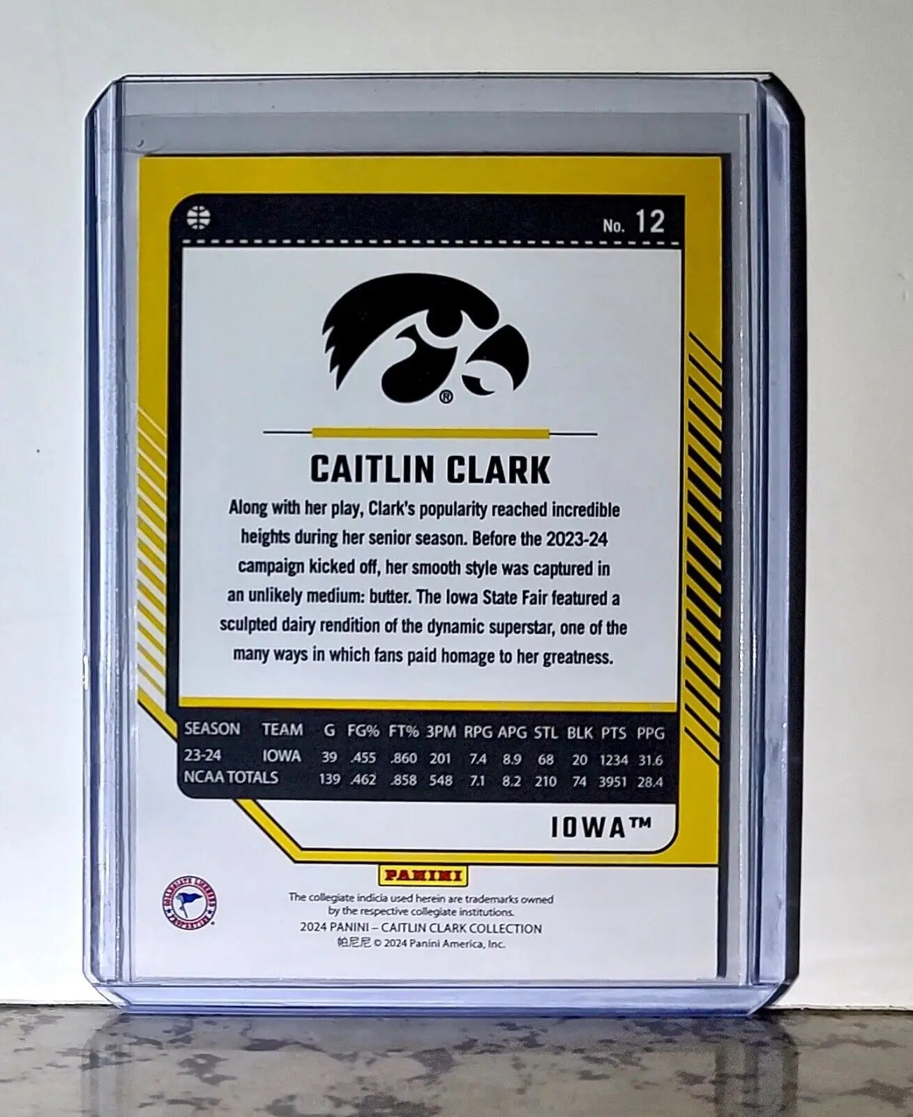 2024 Caitlin Clark Panini Donruss #12 Basketball Card Iowa Hawkeyes - Basketball Card Single