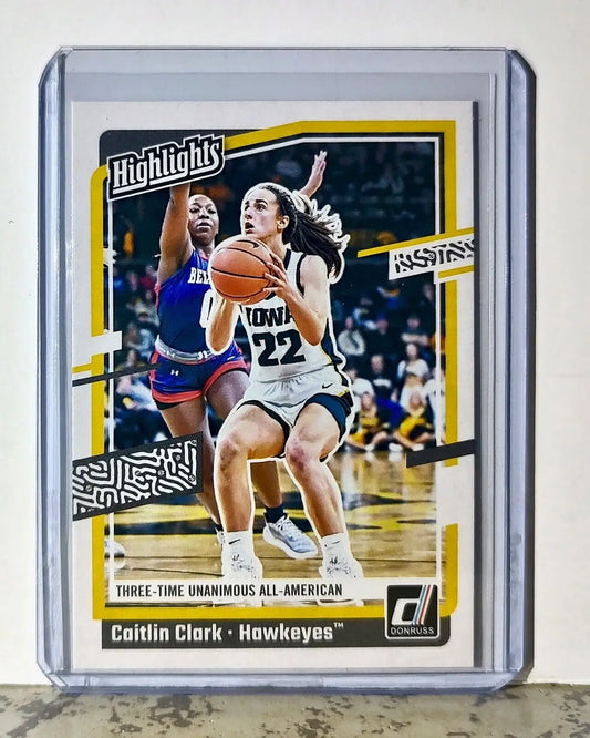 2024 Caitlin Clark Panini Donruss #H12 Highlights Basketball Card Iowa Hawkeyes - Basketball Card Single