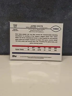 2024 Chrome #127 James White Patriots Refractor