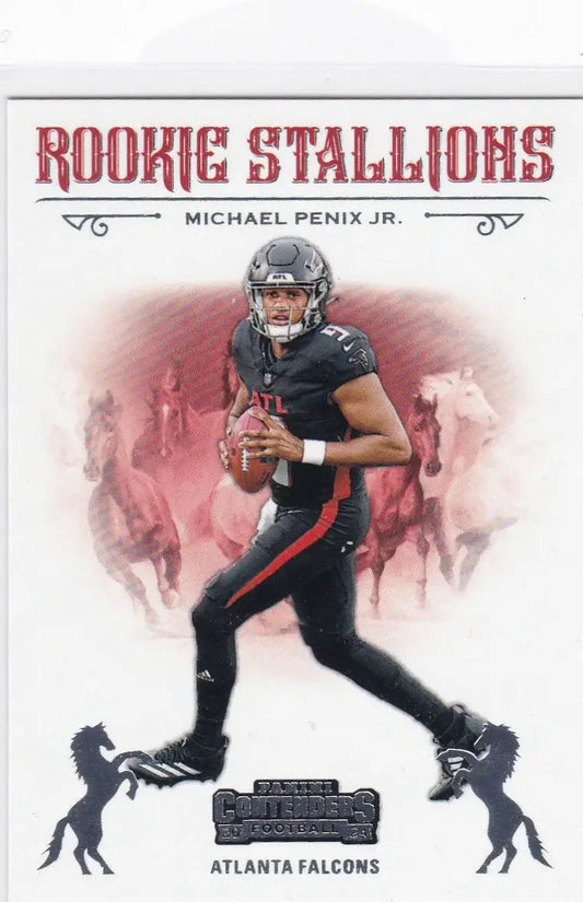 2024 CONTENDERS #10 MICHAEL PENIX JR ROOKIE STALLIONS- ATLANTA FALCONS - Football Card Single
