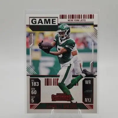 2024 Contenders Football #77 Garrett Wilson Red Game Ticket - Football Card Single