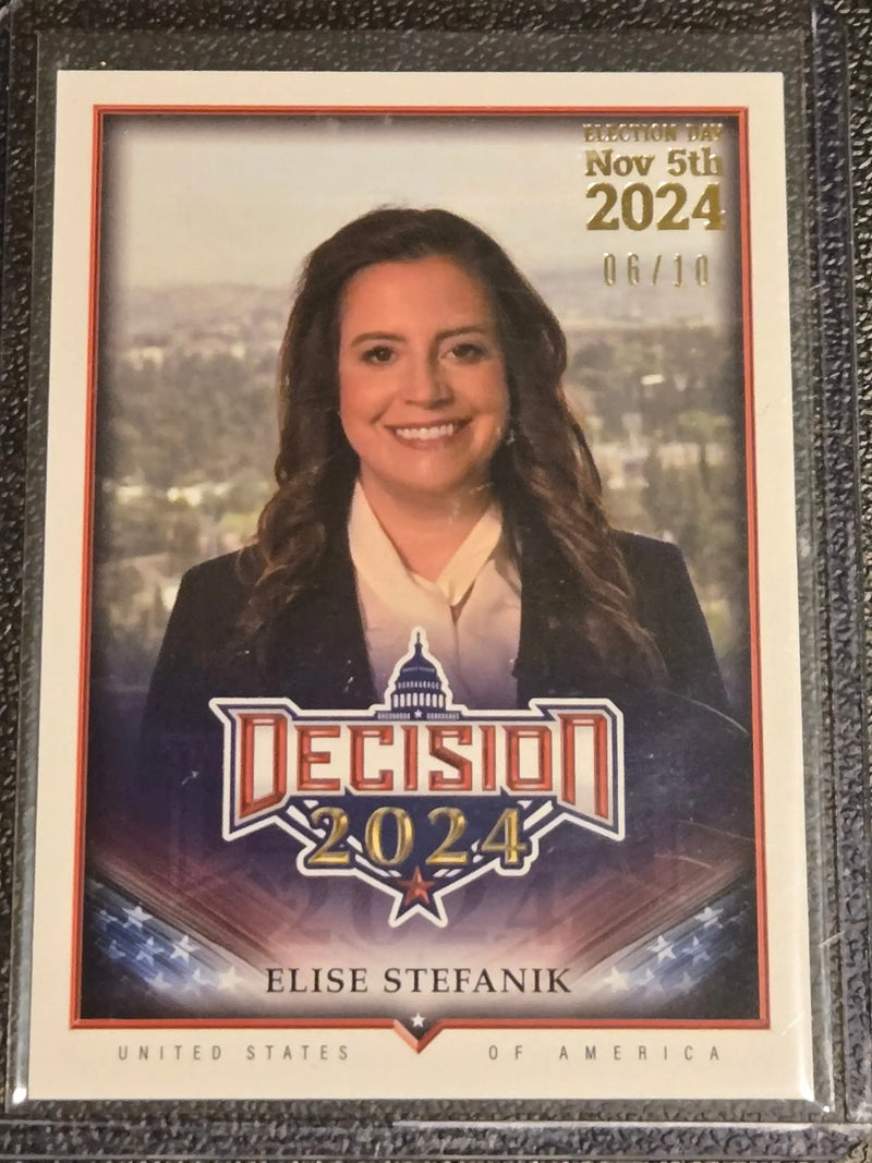 2024 Decision 2024 #177 Elise Stefanik Election Day 2024 Gold Stamped SP #’d /10 - Other