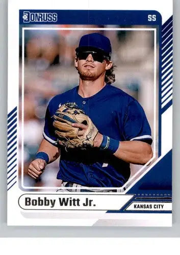 2024 Donruss Bobby Witt Jr. baseball card with original gloss displayed in Royals product