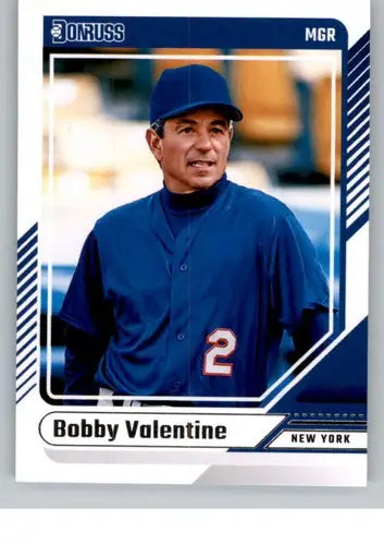 Original gloss Bobby Valentine baseball card from 2024 Donruss NM-MT Mets collection