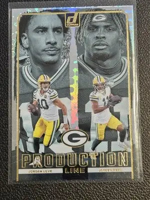 2024 Donruss #12 Jordan Love / Jayden Reed Production Line - Football Card Single