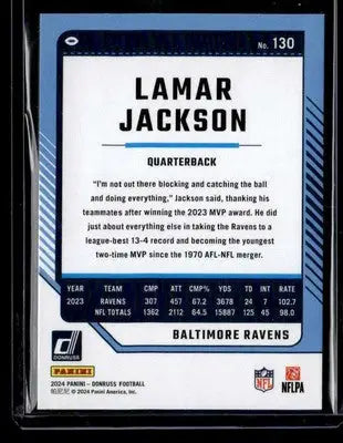 2024 Donruss #130 Lamar Jackson Press Proof Red - Football Card Single