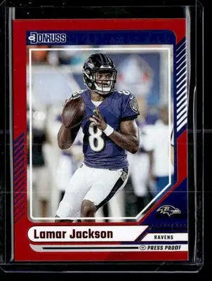 2024 Donruss #130 Lamar Jackson Press Proof Red - Football Card Single