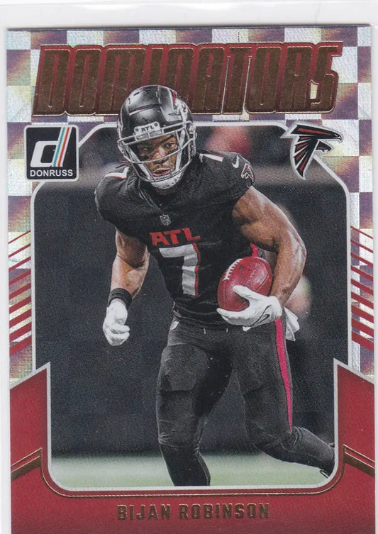2024 DONRUSS #14 BIJAN ROBINSON DOMINATORS- ATLANTA FALCONS - Football Card Single