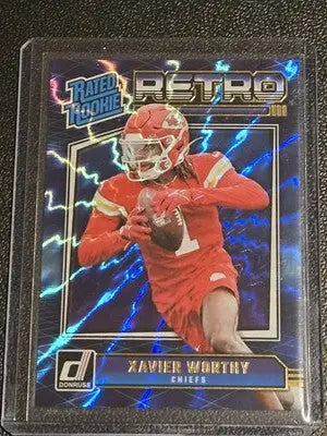 2024 Donruss #14 Xavier Worthy Rated Rookies Retro - Football Card Single