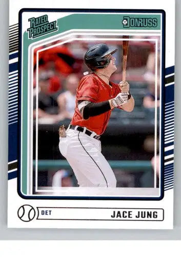 Jace Jung rated prospect baseball card 2024 Donruss original gloss Tigers Rookie