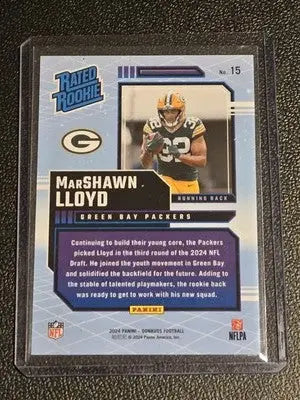 2024 Donruss #15 MarShawn Lloyd Rated Rookies Retro - Football Card Single