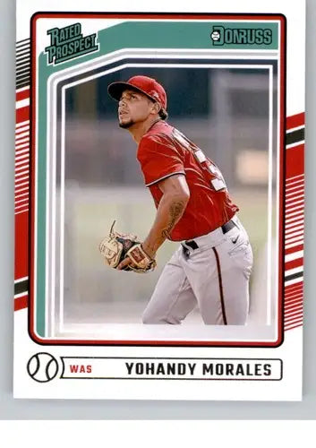 Yohandy Morales baseball card Rookie Nationals original gloss from 2024 Donruss series