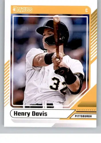 Original gloss baseball trading card of Henry Davis NM-MT Pittsburgh Pirates 2024 Donruss