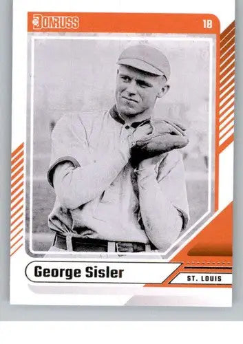 Original gloss George Sisler baseball card from 2024 Donruss NM-MT collection