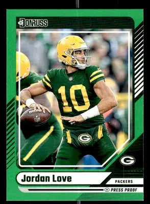 2024 Donruss #230 Jordan Love Press Proof Green - Football Card Single