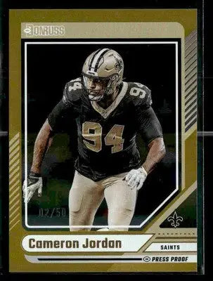 2024 Donruss #246 Cameron Jordan Press Proof Gold #/50 - Football Card Single