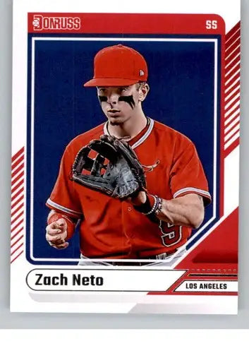 2024 Donruss Zach Neto baseball card with original gloss, NM-MT condition