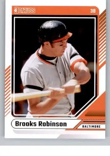Brooks Robinson baseball card with original gloss, 2024 Donruss NM-MT Orioles