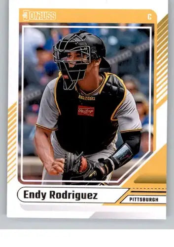 Endy Rodriguez baseball card with original gloss from 2024 Donruss NM-MT Pirates