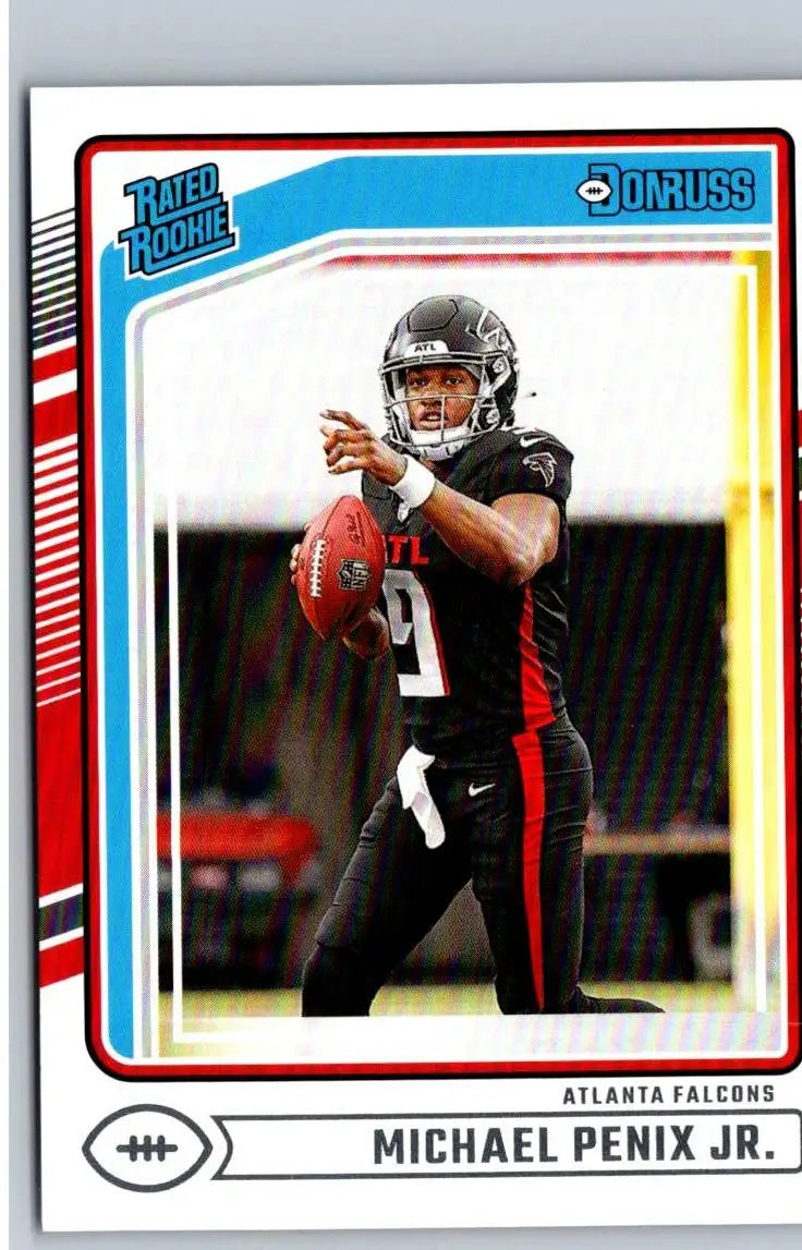 2024 Donruss Michael Penix Jr Rated Rookie Football Card front view
