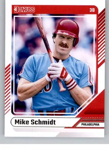 Original gloss Mike Schmidt baseball card 2024 Donruss NM-MT Phillies ID 74062